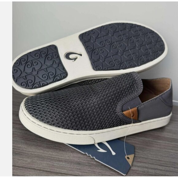 Olukai Pehuea Slip-On Shoes $100 in Pavement Gray - Picture 4 of 10